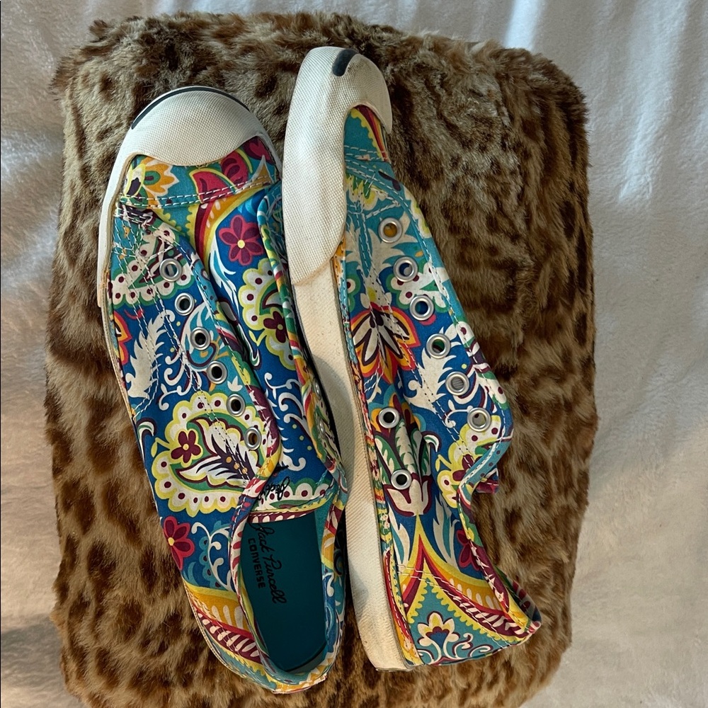 Converse Jack Purcell Multicolor Paisley Slip-On Sneakers